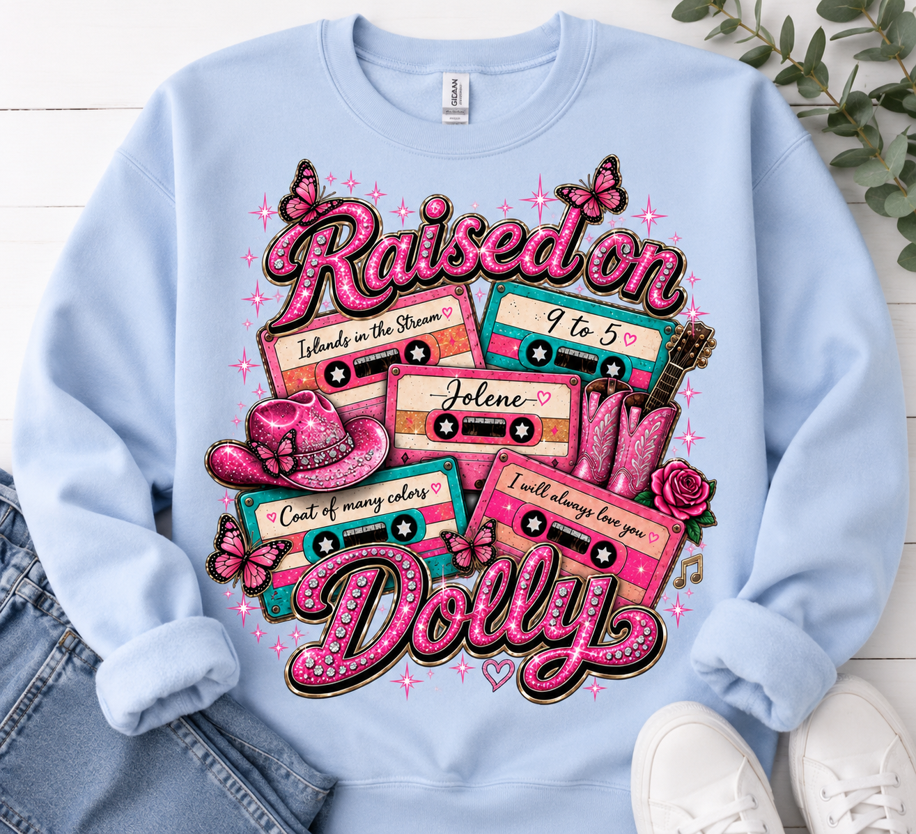 Dolly Parton SS light blue ￼